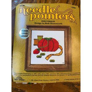 Sunset Designs Needle Pointers Pincushion Needlepoint Kit #5396 1975 Complete Wi